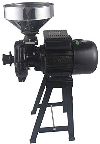 2200W getreidemühle elektrisch, Mühle Maschine+Trichter, Schrotmühle Elektrisch, Weiße Jade mattierte Platte, für Getreide, Gewürzen, Familien und gewerbliche