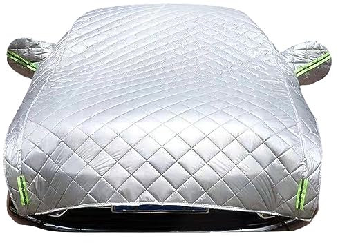 Kasmole Copertura antineve per Auto | Mezza Copertura per Auto Ispessita Copertura Superiore per Auto Resistente ai Raggi UV con Nastro di avvertenza Riflettente - Anti-Neve, Ghiaccio, Polvere