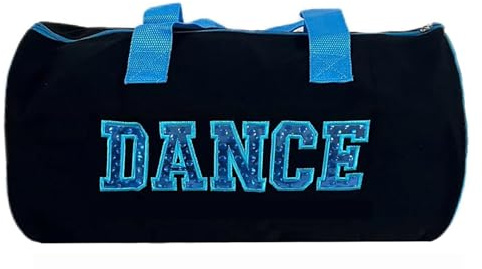 Bonita bolsa de ballet para niñas, bolsa de deporte, bolso cruzado, bolsa de lona para bailarinas, Blue, 17x9x9 inches, Una bolsa adecuada para deportes y baile