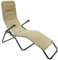 Homecall Gartenliege Sonnenliege AluLiege Liegestuhl Strandliege Liegen, klappbar, Polsterung aus Textilene mit Quick Dry Foam in Anthrazit, bis 150KG (Beige)