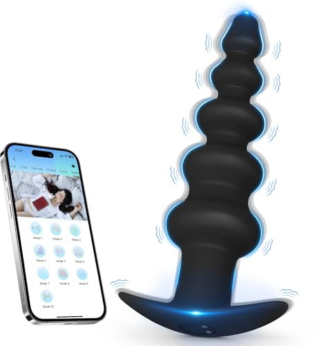 Plug Anale Vibratore Sex Toy Unisex per Donna e Uomo, Vibratoriper Donne Sex Toys Anali Dildo con 10 Modalità di Vibrazione Sextoysdonna, Plug Anale-Dilatatore Donna Massaggiatore Prostatico Uomo