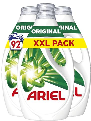 Ariel Original Lessive Liquide, 92 Lavages (23x4), Action Détachante En 1 Seul Lavage, Impeccable Même à Froid, Fabriqué en France