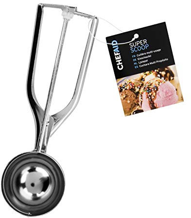 Chef Aid Traditionelle Lebensmittelschaufel, Trigger-Design für einfaches Entleeren, Ideal für Eis und Kartoffelpüree, Auch perfekt zum Portionieren von Keksteig