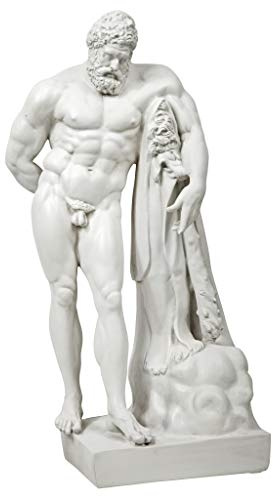 Design Toscano Farnese Hercules Roman God Garden Statue, 76 cm, Polyresin, Antique Stone