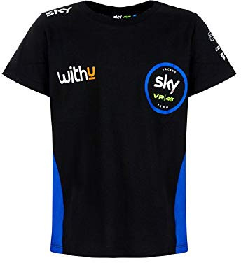 VR46 T-Shirts Sky Racing,Junge,4/5,Schwarz