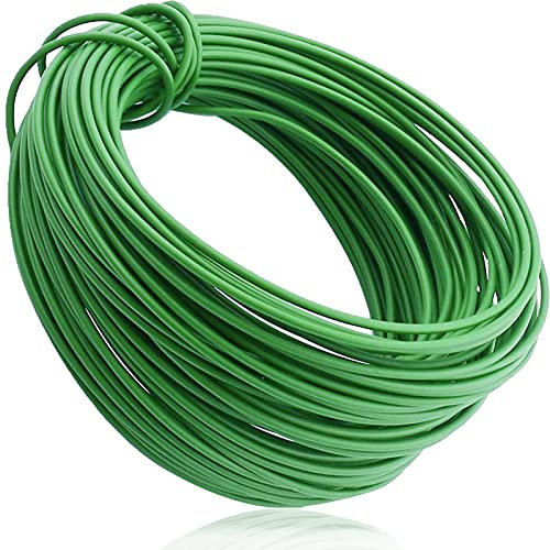 Plant Support Wire, 10m * 3mm Soft Heavy Duty Plant Twist Ties, All-Purpose Green Coated Reusable Garden Vine Wire for Gardening, Patio, Climbing Plants, Vines, Stems & Stalks and Cable Organize