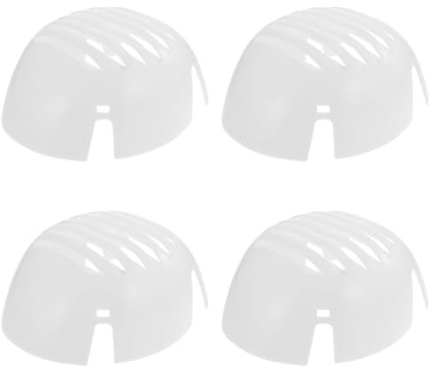 DOITOOL 4Pcs Bump Cap Insert Baseball Bump Cap Einsatz Ausgefügter Stoßfänger Hut Einsatz Sicherheitshut Helfkopf Schutz Leicht Weiß