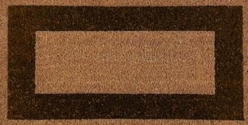 Genérico Felpudo de Coco Natural. Premium con Cenefa Antideslizante para Interior y Exterior. (60 x 100 cm, Marrón)