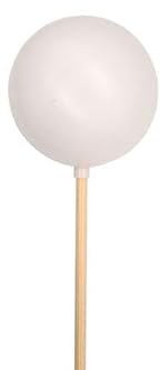 Generic XL Set 10 Stück DIY Rosenkugel Gartenkugel Weiß Deko für Garten aus Kunststoff mit Holzstab aus Fichtenholz Ø 10 cm, 404-5015