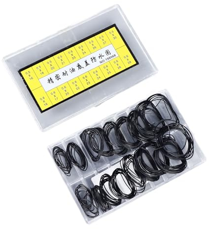 180 Bitar O Ringklocka Packning Gummi Tätning Klocka Baksidan Reparationsverktyg Set, Flexibel, Idealisk för Klocka Reparatörer med 18 Typer O Ring Klockor Set, DY Klockorpackning