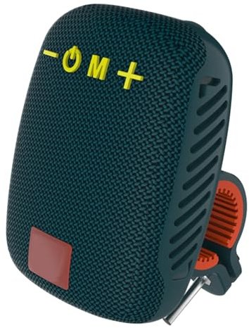 Tosuny Fahrrad Bluetooth Lautsprecher, Kabelloser Lenkerlautsprecher mit FM Radio, Unterstützt Kopplung, Freisprechanrufe, Karteneinlegen, IPX5 Wasserdichter für Fahrradfahren, Wandern