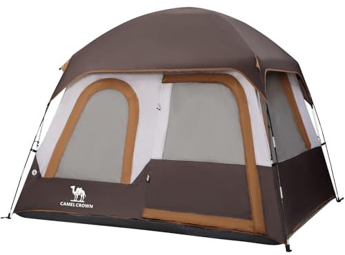 CAMEL CROWN 3/4 Person Tent Waterproof Lightweight Portable Backpacking Tent for Outdoor Camping Hiking