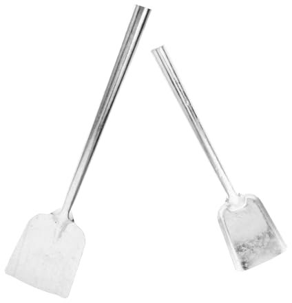 Zerodeko 2 Pezzi Paletta in Ferro Spesso Per Cenere Robusta e Leggera Paletta Portatile Per Rimozione Fuliggine e Braci Adatta Per Uso Domestico e Esterno