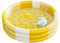 Toyhood Vintage Stripes Kids Inflatable Paddling Pool, 3 Ring Baby Swimming Pool, with Inflatable Safety Bubble Bottom, for Indoor Outdoor Girls Boys Garden Backyard (Yellow)