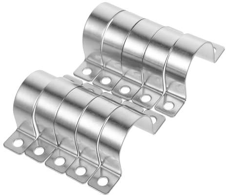 Vaguelly 20 pezzi Morsetti Inox U per Tubo Staffe Resistenti Fissaggio Cavi e Fili Elettrici Uso Interno Esterno
