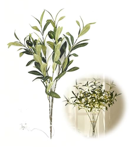 Twinkling Tree Olive Vine, Lighted Olive Branches For Vases, Faux Vine Lights Garland, Bran Tree Greenery Artificial Prelit