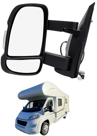 Specchietto Elettrico Sinistro CAMPER DUCATO Con Sonda di Temperatura Retrovisore Termico SX Dal 2006-2024 Braccio lungo,Sbrinamento rapido,Freccia Integrata