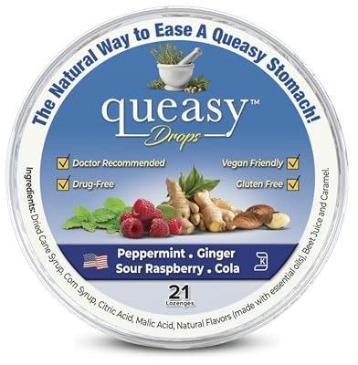 Three Lollies SF24262 Queasy Drop for Nausea Relief, Assorted, 21 Count