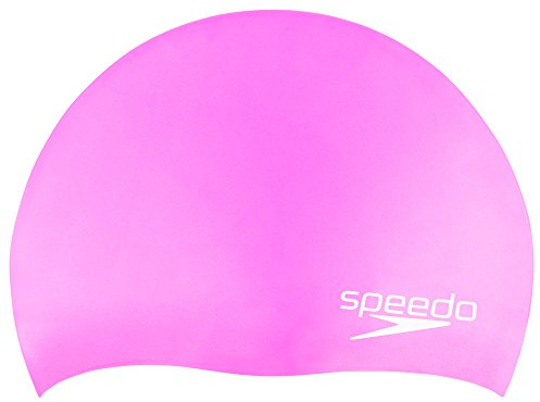 Speedo Unisex-Youth Swim Cap Silicone Elastomeric Junior , Power Pink