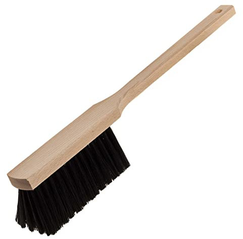 SIDCO Handfeger Langer Stiel Handbesen Holz Haarbesen weich Besen XXL Garten Haushalt