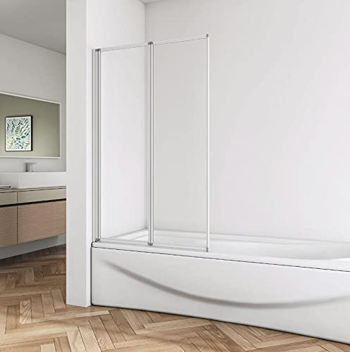 Biubiubath 900x1400mm 2 Fold Pivot Pieghevole Doccia Bagno Schermo Vetro Porta Pannello Bagno