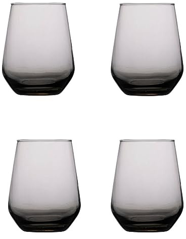 alpina Lot de 4 verres fumés vintage rétro 450 ml