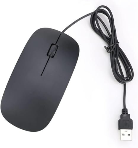 4T4+ Wired USB 3.0 Optical Mouse - Ambidextrous Design, Compatible with Laptop, PC, and Mac Desktops