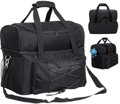 Dtaigou Bowlingtasche für 2 Bälle, Bowlingtasche für 2 Bälle - Tragetasche zum Bowling mit gepolstertem Riemen | Doppelte -Tragetasche, Bowlingtasche für 2 Bälle mit Ballhalter für Herren