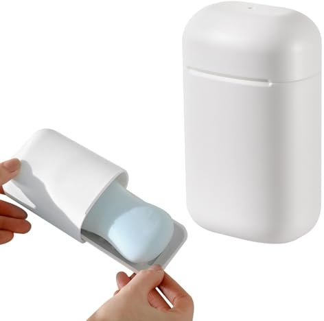 Boîte a Savon,Porte-Savon Scellable,Etui a Savon de Voyage Étanche avec Couvercle et Couche de Drainage Amovible pour Douche,Salle de Bain,Voyage,Camping