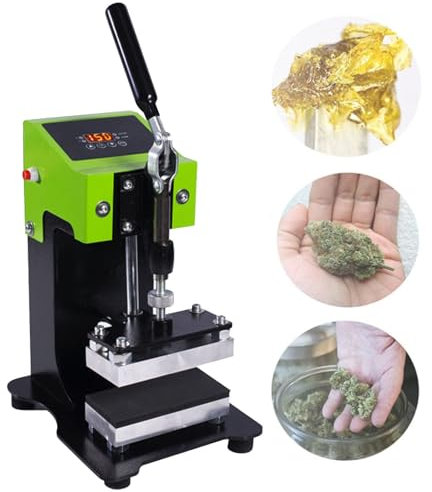 Oiyekntd Manual Rosin Press Heat Machine,6 x 12cm Portable Press Machine, 600W Rosin Hot Press,High Pressure Rosin Oil Extraction Machine, Perfect for Home PU Leather Flower Plant Extraction
