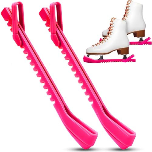 1 Paar Schlittschuhschutz, Verstellbarer Spatenschutz, Kufenschoner Für Eishockeyschlittschuhe, Schlittschuh-Schutzvorrichtungen,Universal Kufenschoner Schlittschuhe für die Meisten Schlittschuhgrößen