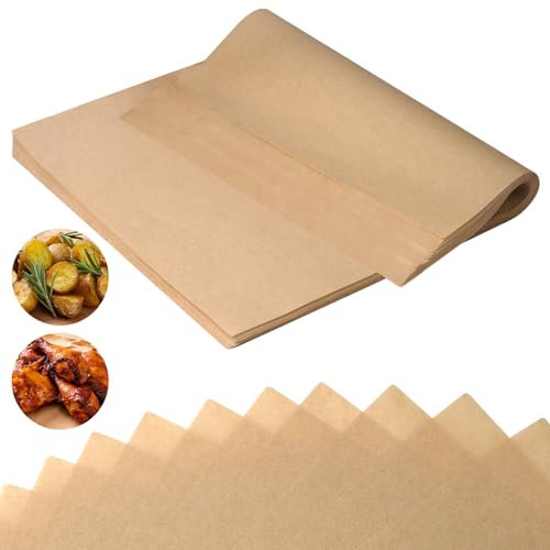 HAGOT 200 Fogli Carta da Forno, Carta da Forno Pretagliata Antiaderente, per Forno, Friggitrice ad Aria (30 * 40 cm)