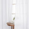 BellaHills Cortinas Lino Natural, Visillos Semi Translúcidos con Ojales,Tejido Transpirable para Salón Moderno,Dormitorio,140x145cm,Blanco