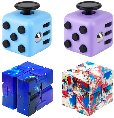 4PCS Fidget Cube,infinity Cube,fidget Cubes for Kids, with 6 Different Functions, Bring You Different Pleasures and Are Suitable for Classrooms, Offices and Homes.