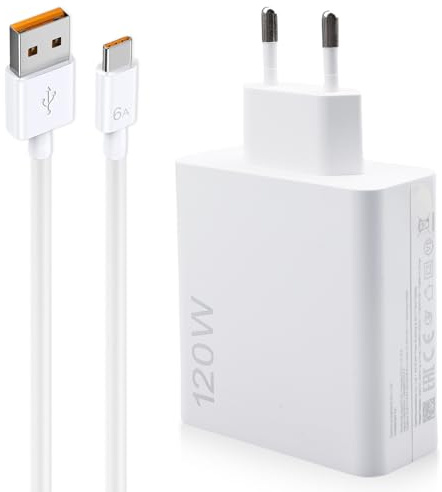 120 W laddare med USB C-kabel för Xiaomi, 1 st snabbladdare, USB Power mobil laddare, snabbladdare-adapter, strömförsörjning, 1 meter laddare typ C för Xiaomi Redmi Note 14, 13, 12, 11 Pro