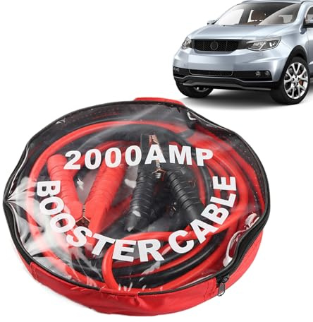 Cables De Arranque Para Automóvil,3.0 m/4.0 m 2000A Portátil,Cable de Arranque para Batería de Coche | Para Moto Cuatrimoto Vehículos Recreativos Carrito Golf Bicicleta Eléctrica Barca Remolque