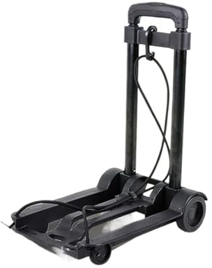 Lightweight Folding Flatbed Trolley - Portable Hand Truck, Foldable Sack Barrow Cart for Travel, Shopping, and Home Use - Durable Wheels for Easy Transport
