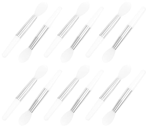 OSALADI Aplicador de Lápiz Labial de Silicona Color Claro 12 Piezas, Pincel para Mascarilla Labial y Maquillaje, Mini Tamaño Portátil para Uso Diario en Belleza y Cuidado Personal