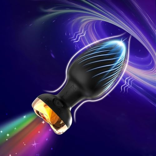 Plug Anales,con Vibración xxl Dildo Anal Vibradorador Mujer Juguetes eróticos para Pareja Sexuales con Mando a Distancia Consolador Butt Plug Anales Consoladores.. para mujer 10 Modos Carga (Negro)