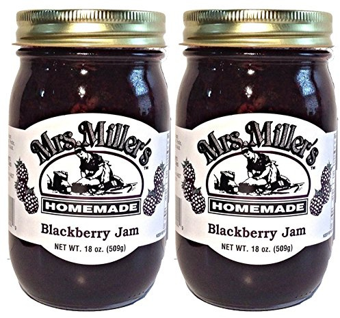 Mrs. Miller's Amish Homemade Blackberry Jam 18 oz/509g - 2 Jars