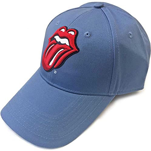 The Rolling Stones Baseball Cap Classic Tongue Band Logo Denim Blau Nue One Size