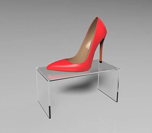 Astroplastic Alzate alzatine espositive a C in plexiglass Trasparente per Vetrine e Negozi (cm H15 x L10 x P15)