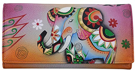 Anna by Anuschka Damen 1710 Geldbörse, Retro-Elefant