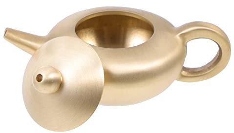 HOMSFOU Kleine Brühtee-Ei-kanne Mini Tee Wasserkocher Keramik Wasserkanne Teebereiter Miniratur Ornament Am Nachmittag Kleiner Kung Kupfer Kaffee Reisen Japan