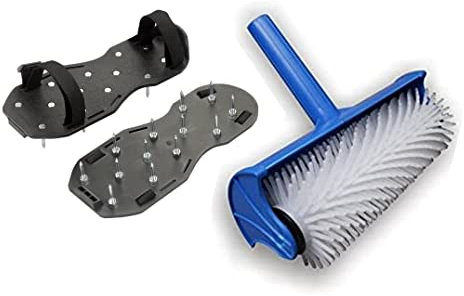 Rouleau à pointes 250 mm avec pointes de 20 mm + sabots à pointes 25 mm chape sol en résine