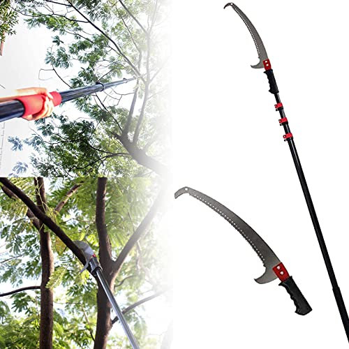CHUNTIANMEI Teleskop Astsäge,Einziehbare Stangensäge,Baumschere Mit Hoher Reichweite,Trimmer Zur Zweigen,Baumsäge Gartengeräte Set,FÜr Das Schneiden Von GrÖsseren Ästen,7.2M/24FT