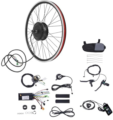 XUEMANSHOP Kit di conversione per bicicletta elettrica, 24 pollici, 36 V, 500 W, con controller Dual Mode per ruota anteriore di una bicicletta a due ruote (ruota anteriore)