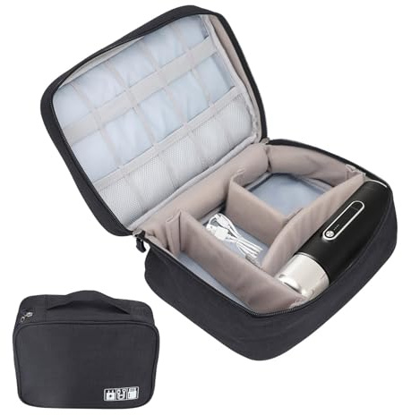 Gsycle Bolsa Electrónica Portátil, Bolsa Universal a Prueba De Polvo para Cables, Organizador De Cables De Viaje, Organizador De Electrónica De Viaje para Cables De Carga De Teléfonos Móviles