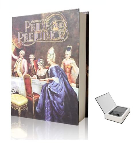 Buchtresor aus echtem Papier, Zahlenschloss, hohl, mit verstecktem Geheimfach (Stolz und Vorurteil-Kombination)