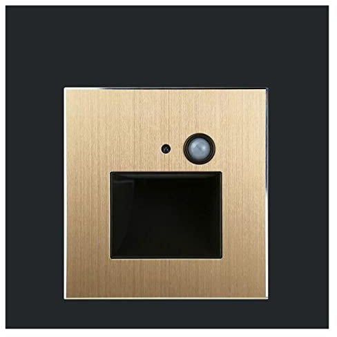 Lampada da parete a LED con sensore di movimento IR Decorazioni per interni domestici Lampada da incasso a parete Lampada da pavimento per scale ad angolo Corridoio Illuminazione per scale (Colore :